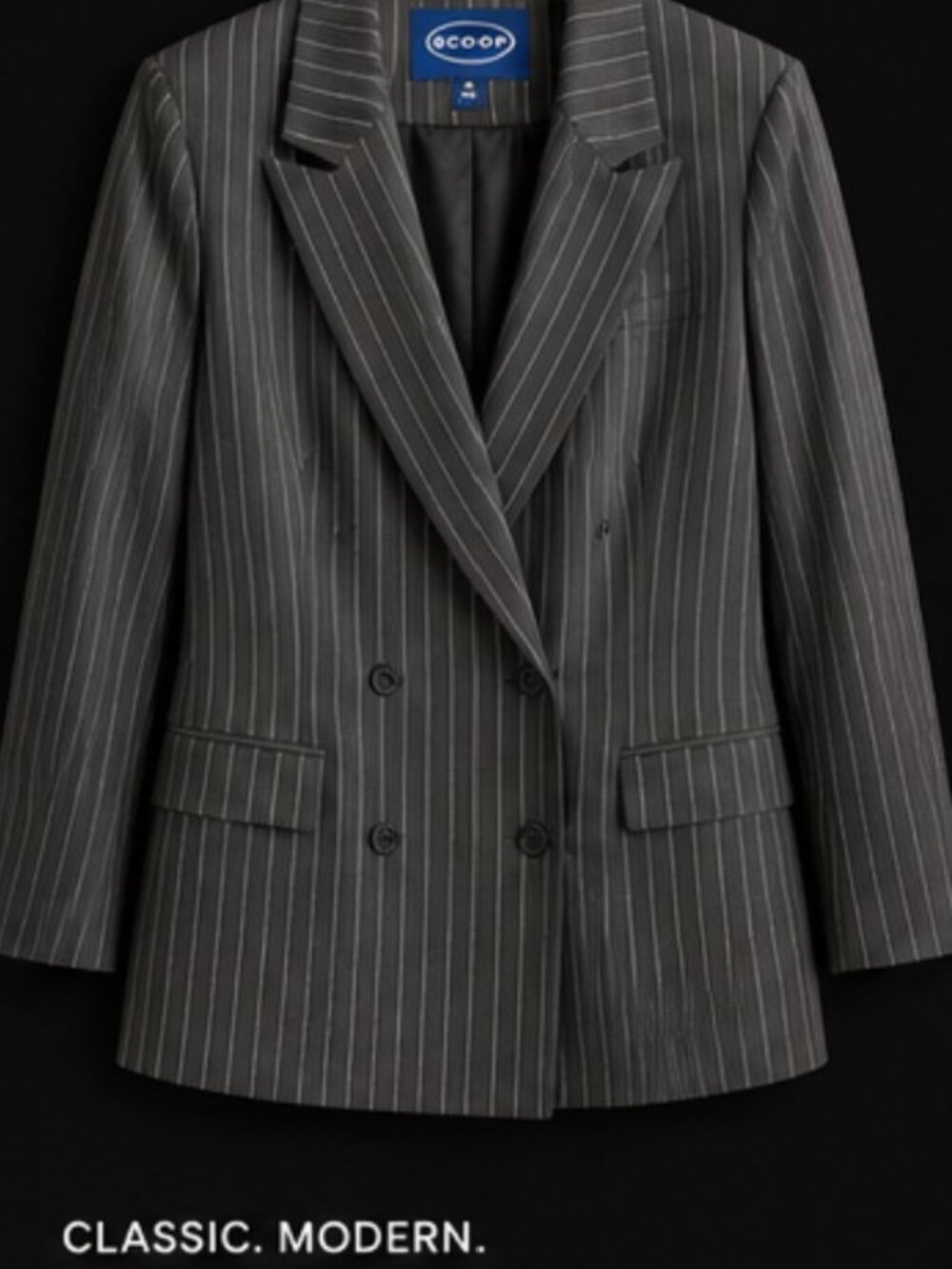 SCOOP Women’s Double Breasted Pinstripe Blazer Brand New Size XL